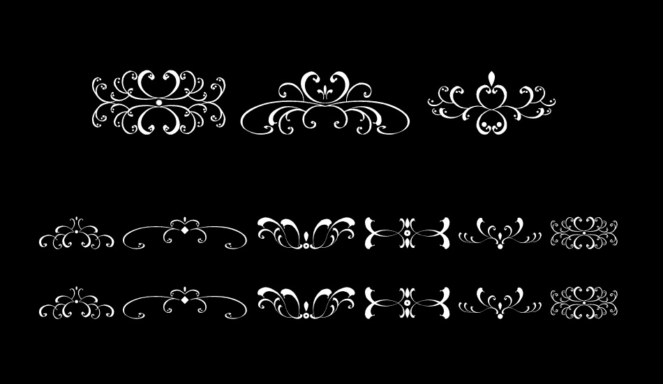 filigrees and ornaments ST font