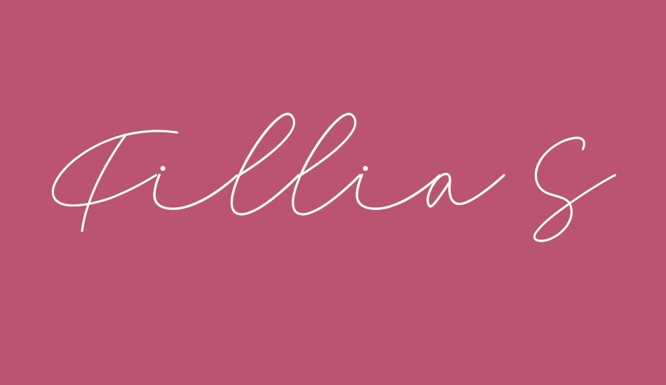 Fillia Script FREE font big