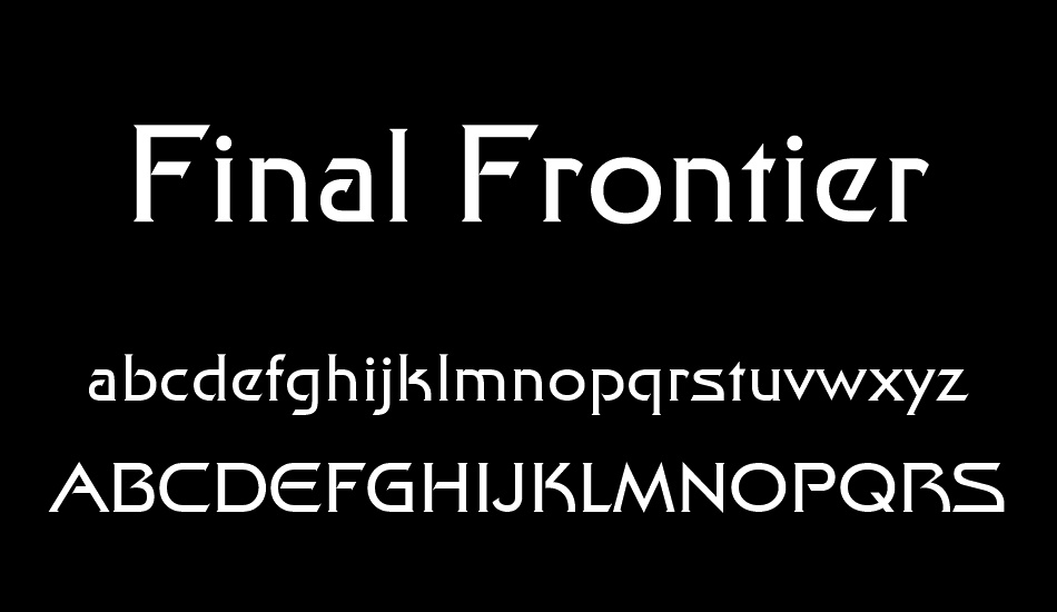 Final Frontier font