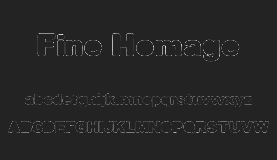Fine Homage font