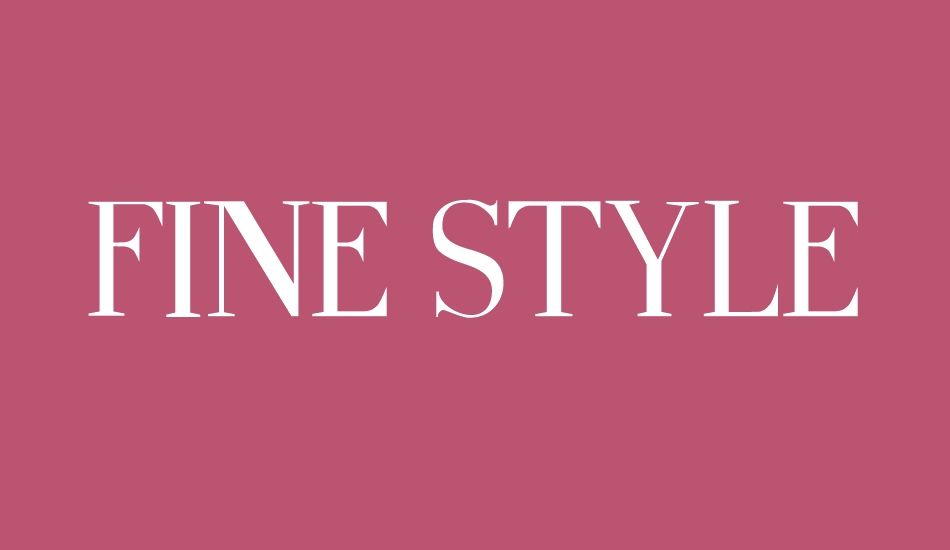Fine Style font big