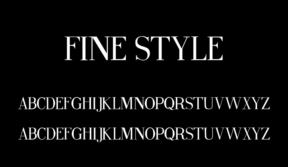 Fine Style font