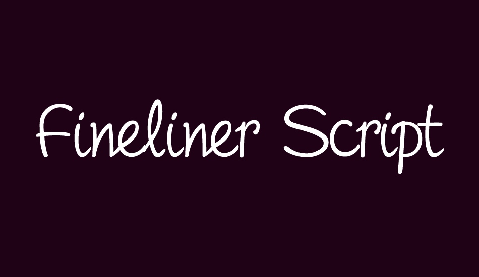 Fineliner Script font big