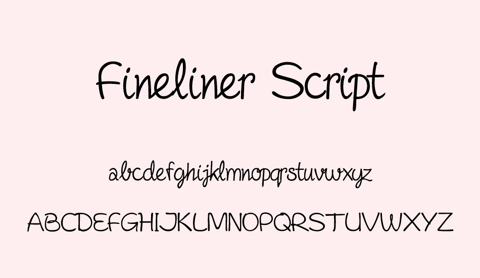 Fineliner Script font