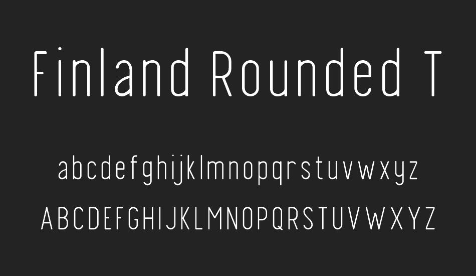 Finland Rounded Thin font