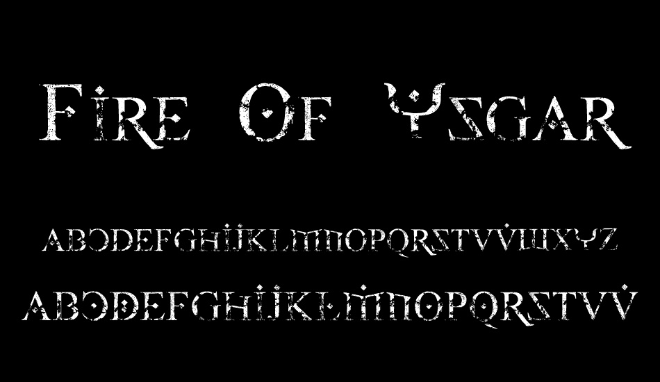 Fire Of Ysgard Carved In Stone font