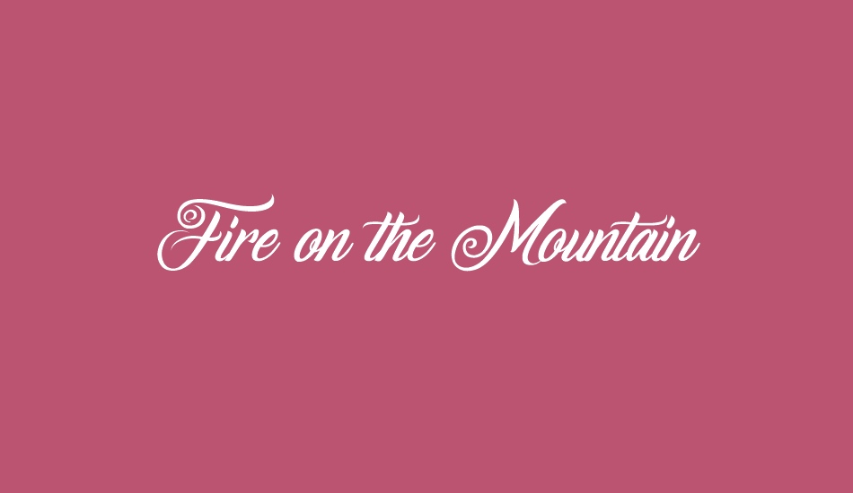 Fire on the Mountain font big