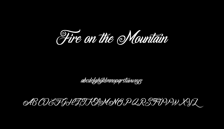 Fire on the Mountain font