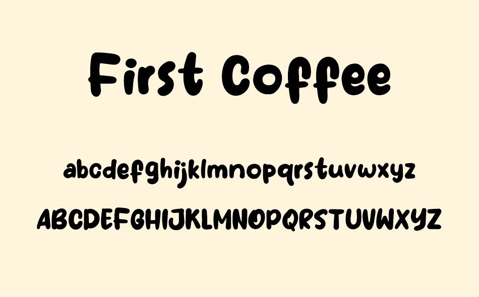 First Coffee font