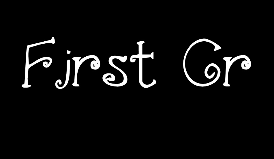 First Crush font big