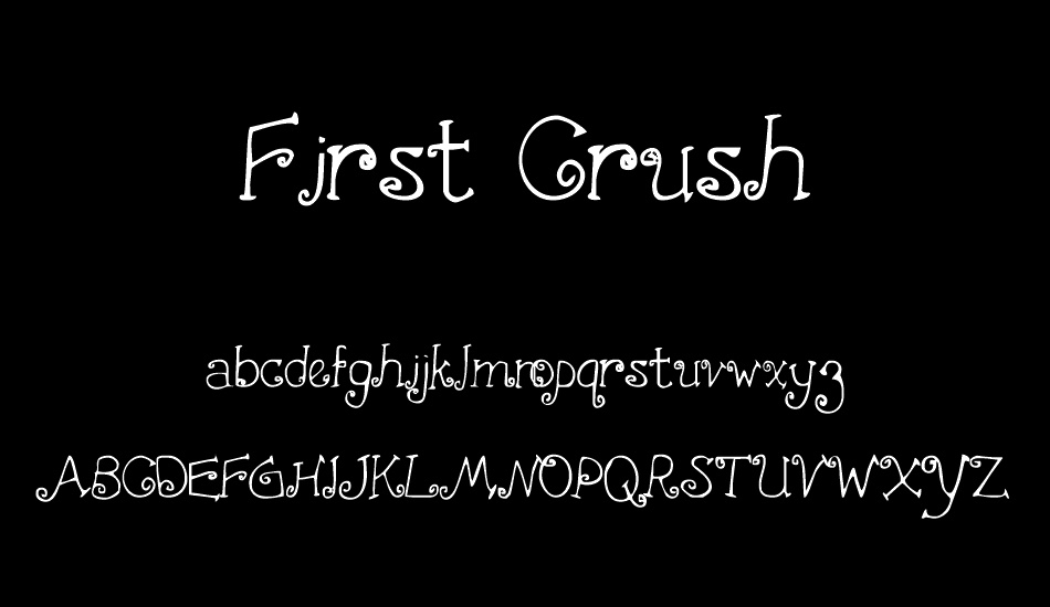 First Crush font