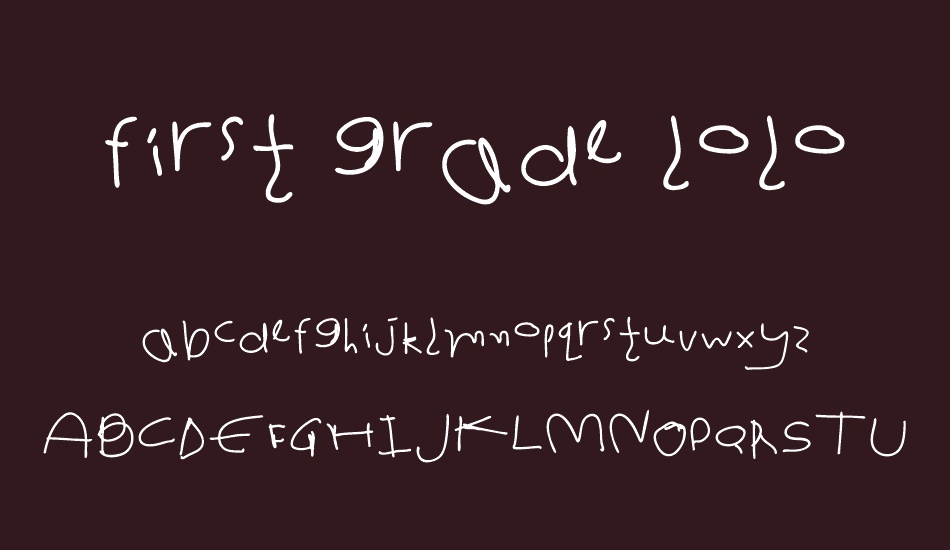 first grade lolo font