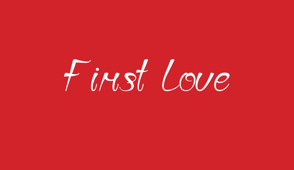 First Love font big