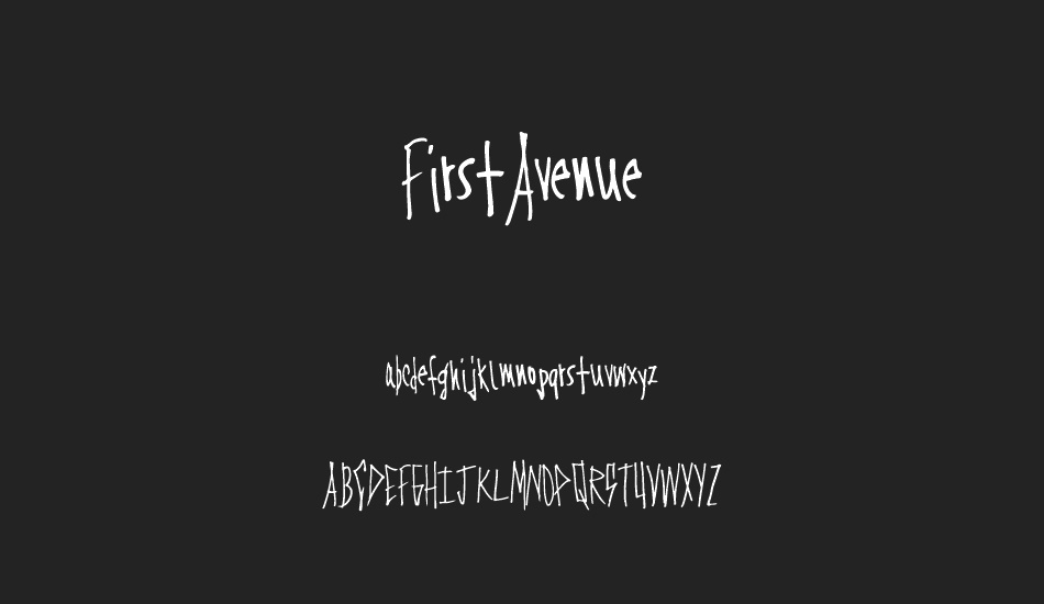 FirstAvenue font