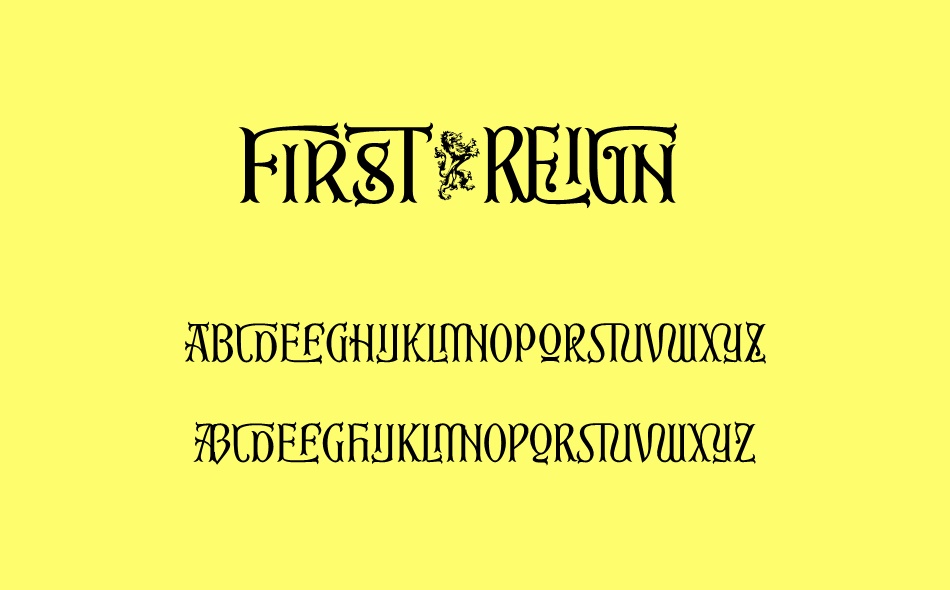 First Reign font