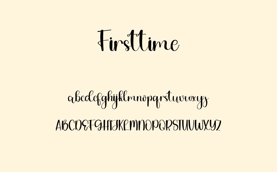 Firsttime font