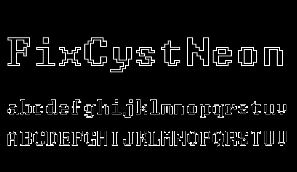 FixCystNeon font