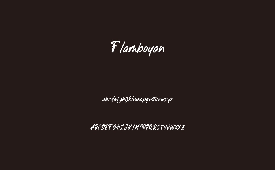 Flamboyan font