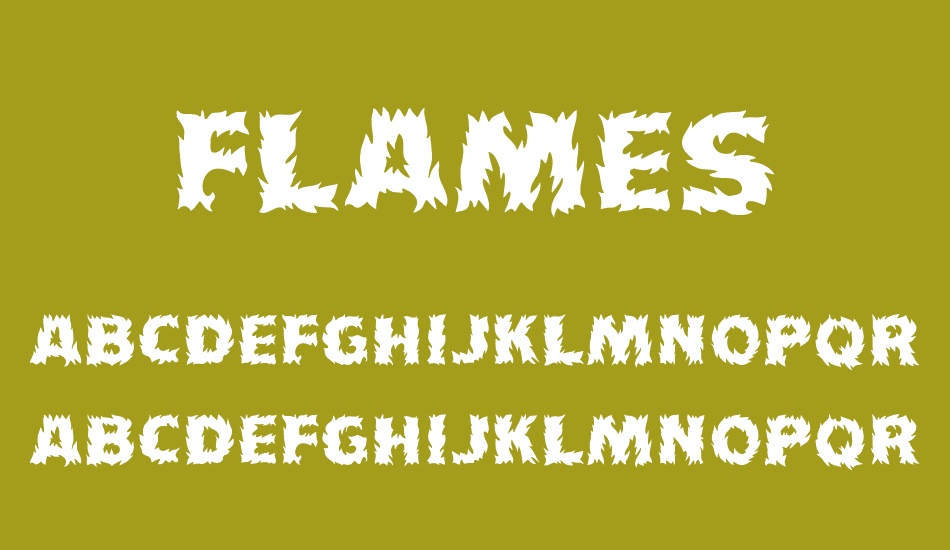 Flames font