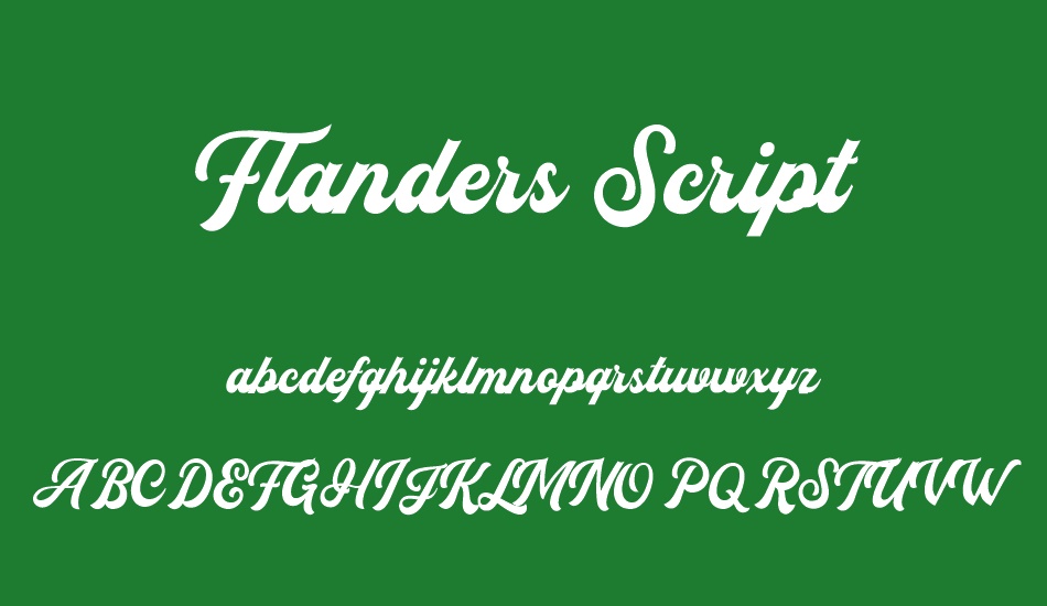 Flanders Script DEMO font
