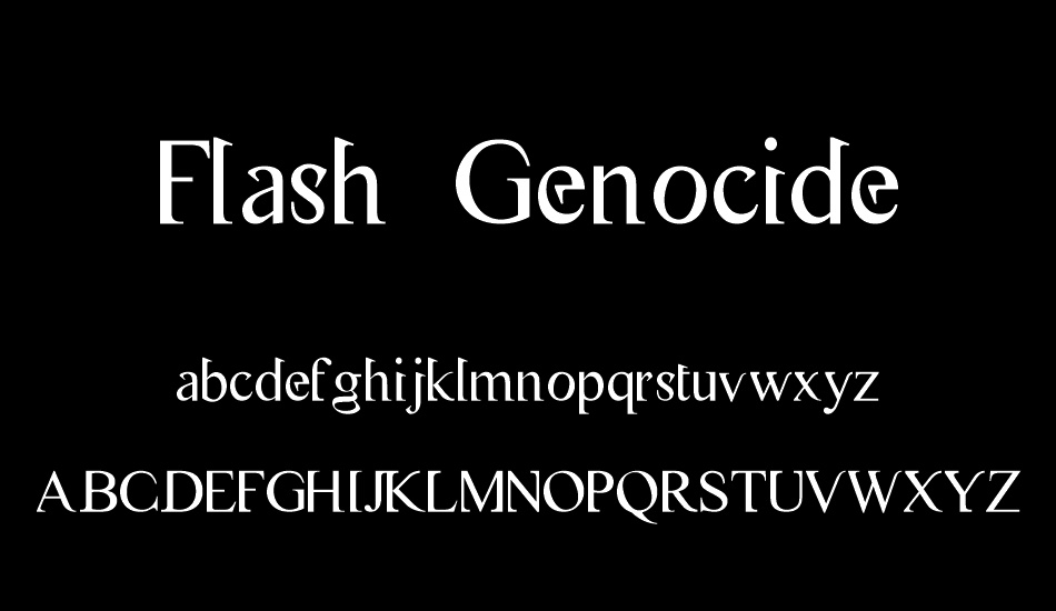 Flash Genocide font