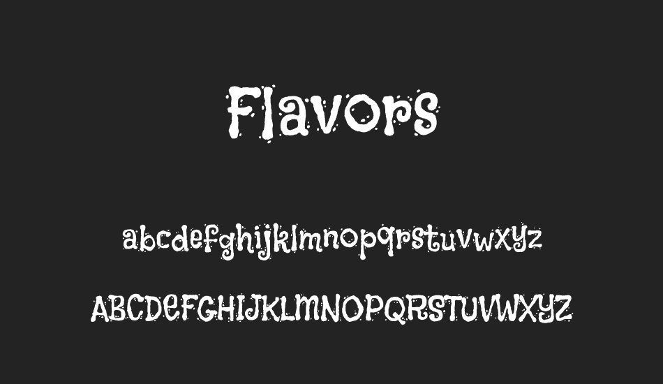 Flavors font