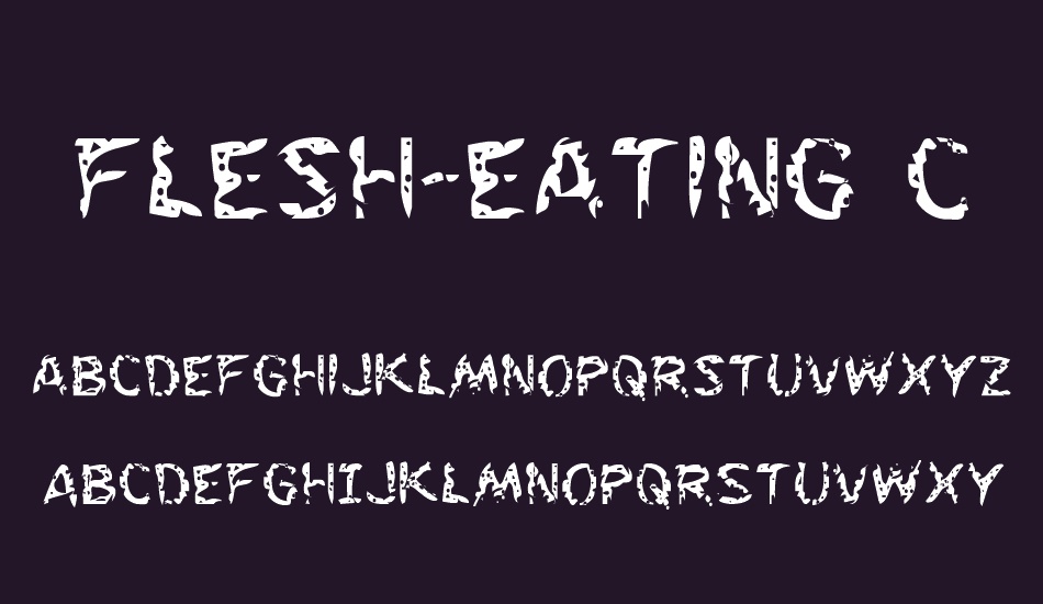 Flesh-Eating Comic font