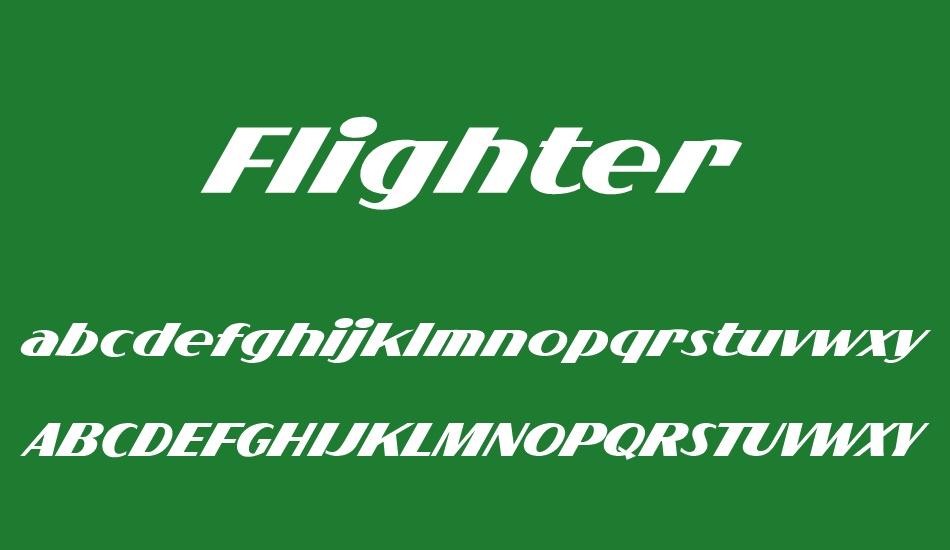 Flighter PERSONAL USE ONLY font