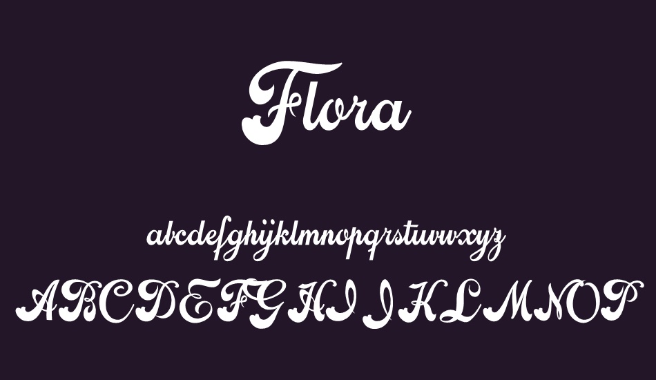 Flora Personal Use font