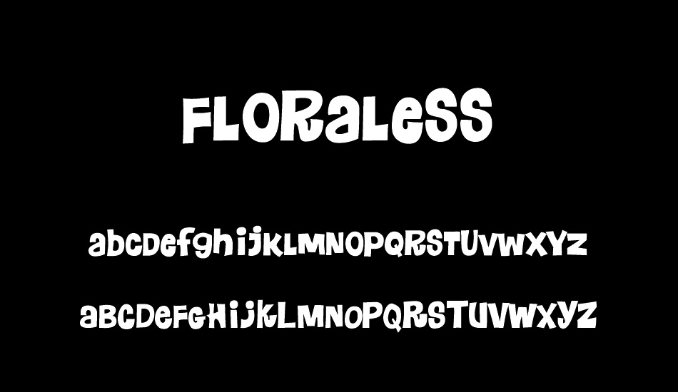 Floraless font