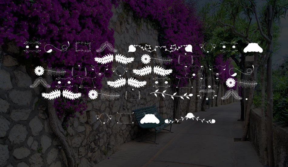 florality font text