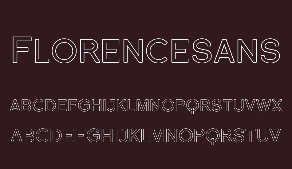 Florencesans SC Outline font