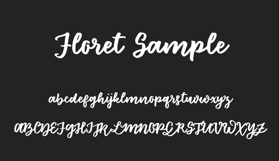 Floret Sample font