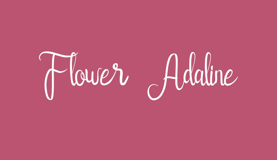 Flower Adaline font big
