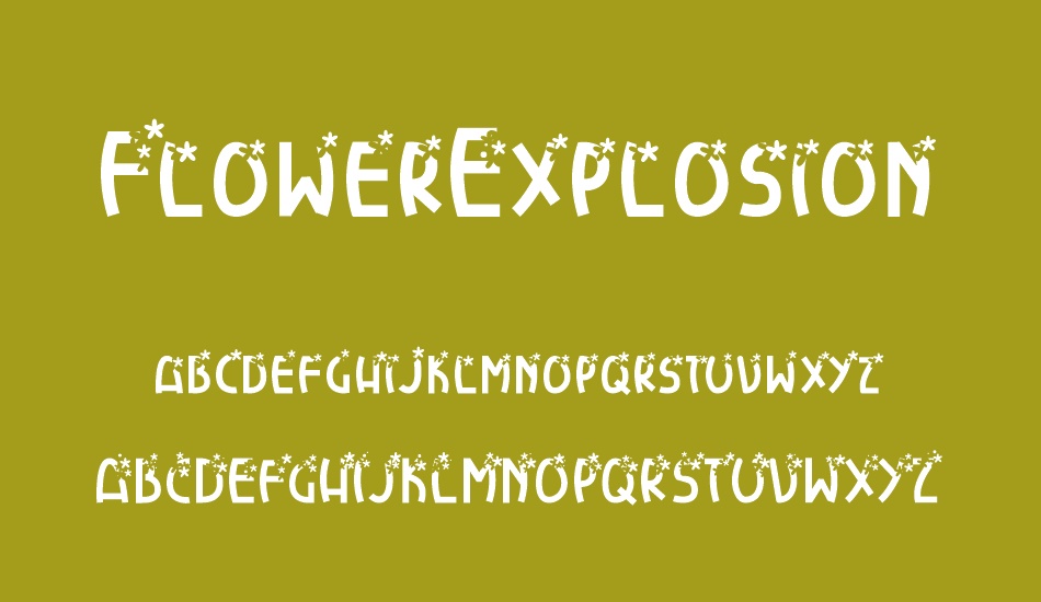 FlowerExplosion font
