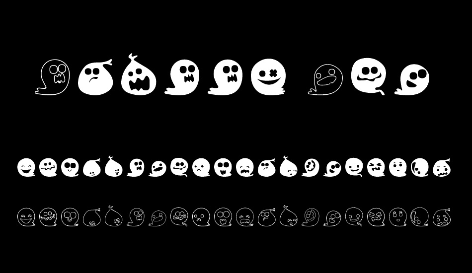 Fluffy Ghost Ding font