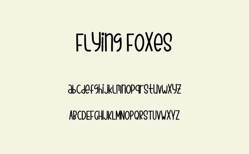 Flying Foxes font