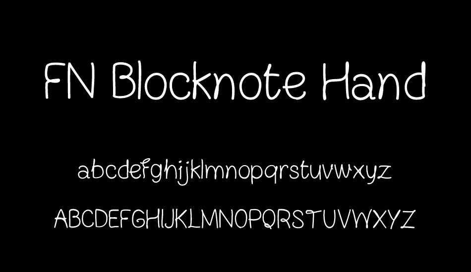 FN Blocknote Hand font