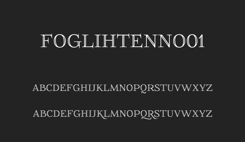 FoglihtenNo01 font