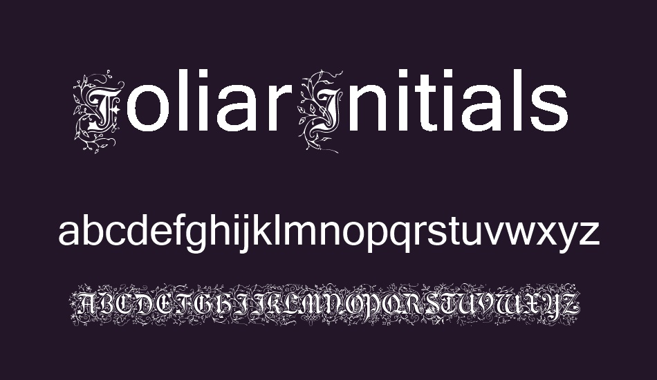 Foliar Initials font