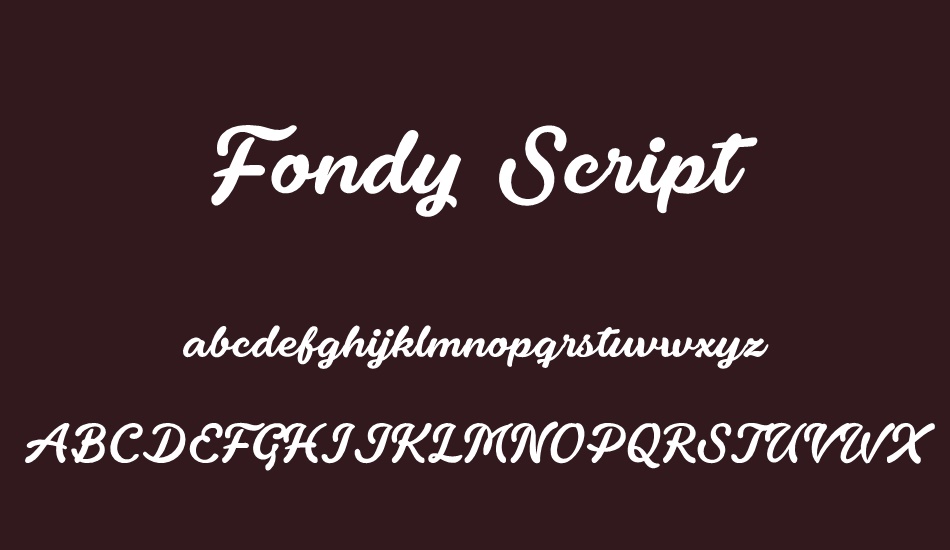 Fondy Script PERSONAL USE ONLY font