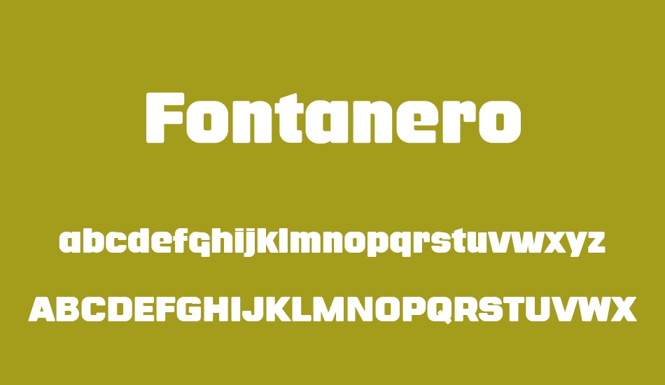 Fontanero font