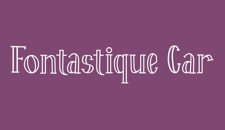 Fontastique Carved font big