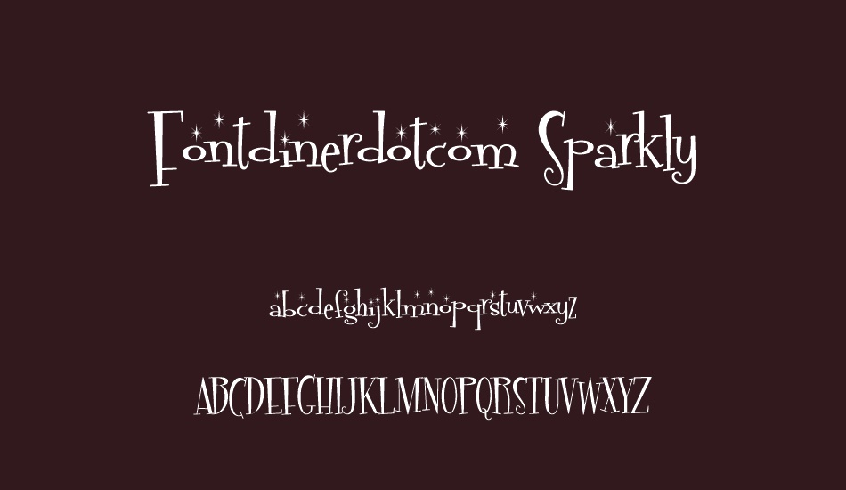 Fontdinerdotcom Sparkly font