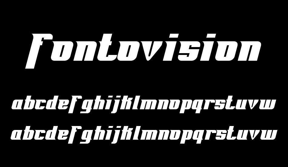 Fontovision font