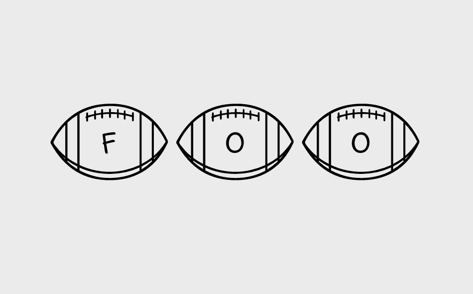 Footballs font big