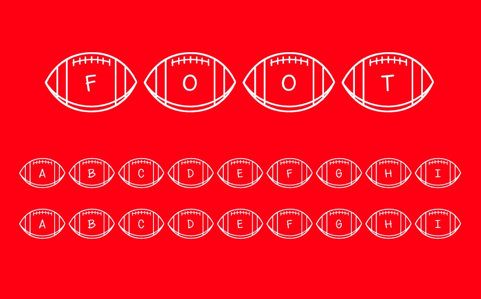Footballs font