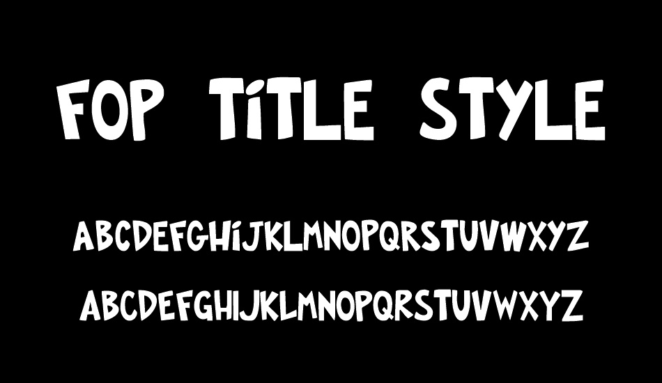 FOP Title Style Font font