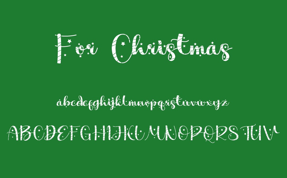 For Christmas font