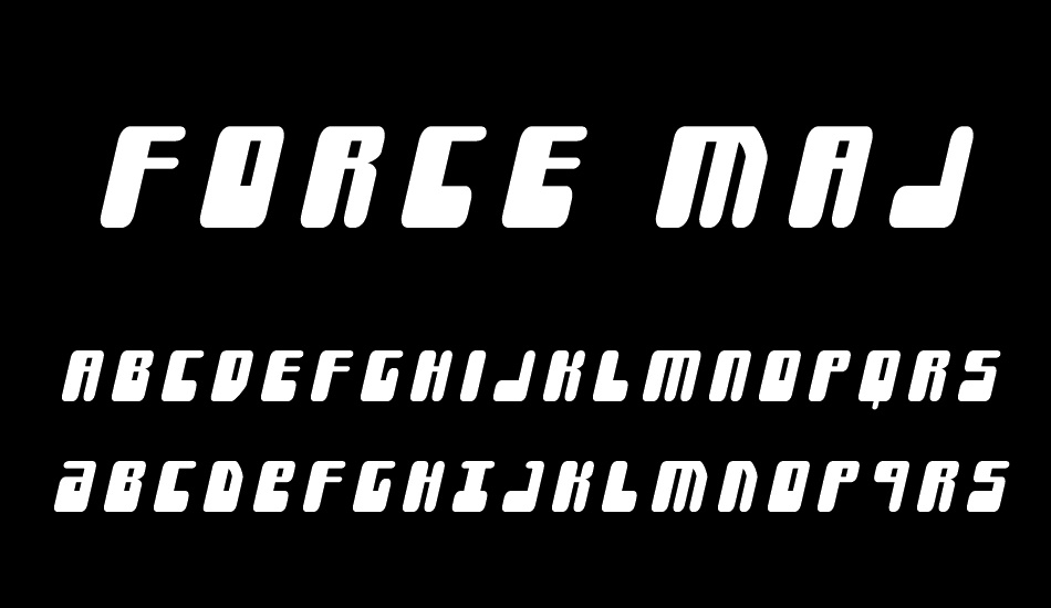 Force Majeure Title Italic font